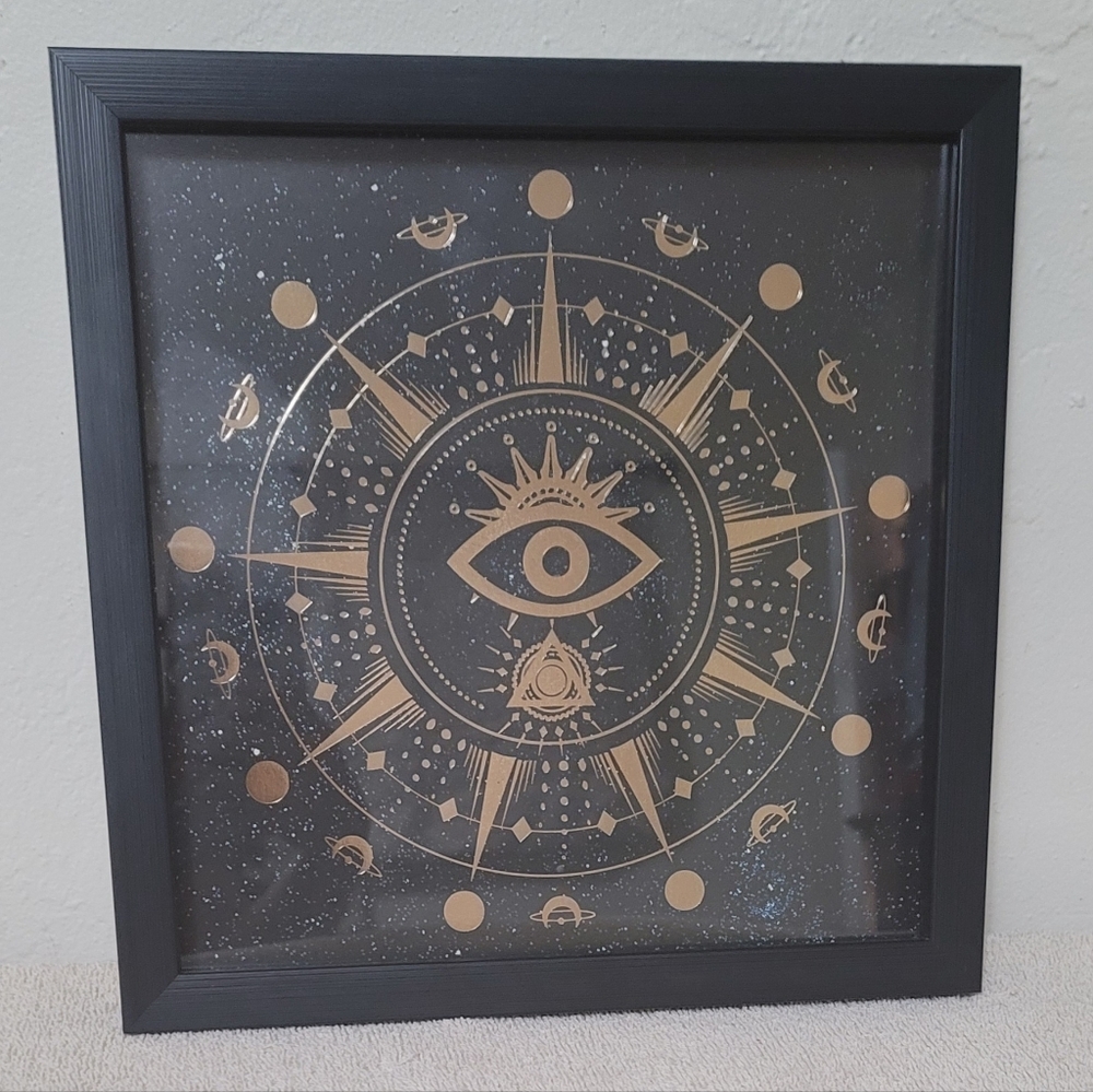 Evil Eye Cosmic Galaxy Framed Art - Picture 6 of 8